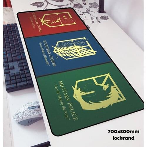 Attack on titan padmouse 700x300x2mm pad mouse notbook computer mouse pad logo gaming mousepad gamer keyboard laptop mouse mats