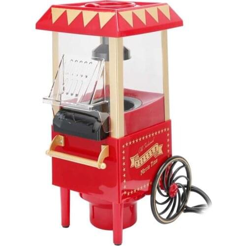 Popcorn Machine Pipoqueira Eletrica Red Retro Model Automatic Popcorn Machine Household Corn Popper for Party Birthday Gift