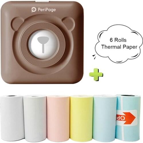 Peripage Mini pocket photo printer A6 bluetooth Mobile Notes Printer 58mm Peripage thermal printer for Android IOS phone