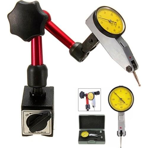 Mini Universal Flexible Dial Test Indicator Magnetic Base Holder Stand Indicator Tool Magnetic Correction Gauge Stand Tool Kit