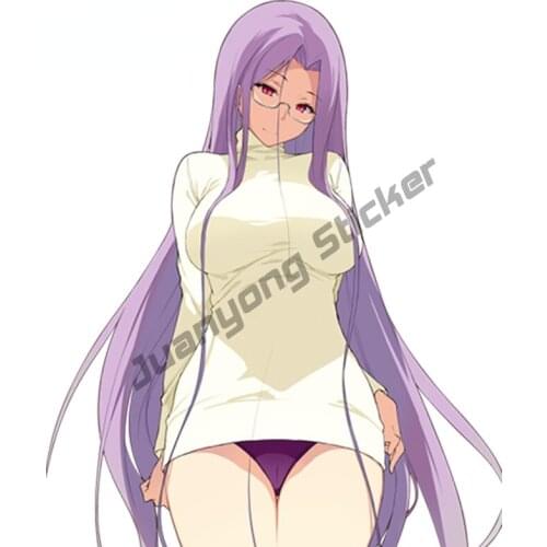 Sexy Girls Car Stickers Rear Windshield Japanese Anime Fine Decal JDM Truck Camper Yacht Racing Occlusion Scratch Decal KK13x8cm