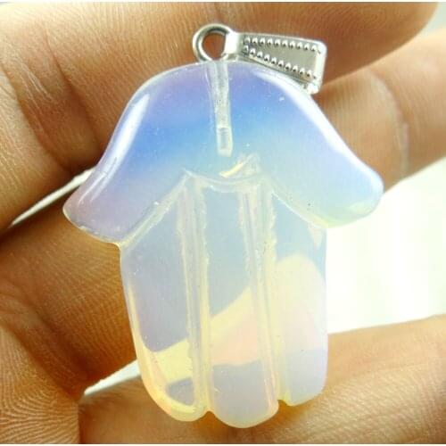 Natural stone Quartz crystal Turquoises aventurine tiger eye hand Charm Pendant for diy Jewelry making necklace Accessories