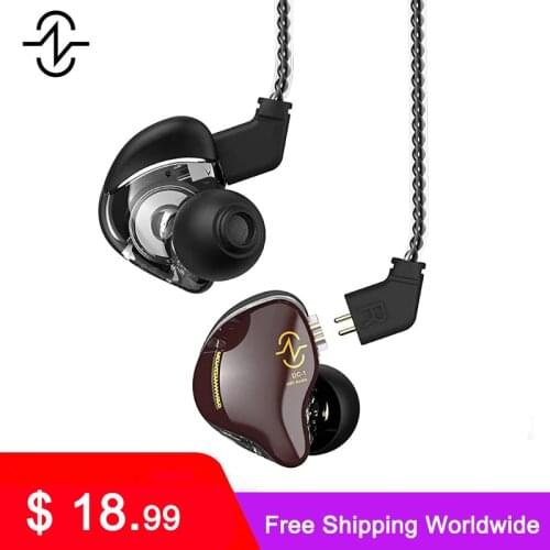 CCZ Coffee Bean 10MM Dual Magnetic Circuit Dynamic Driver In-ear HiFi Earphone With 4N OFC Cable for Sport Music Headphone