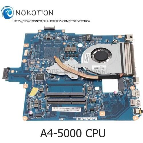 NOKOTION For ACER aspire E1-522 Laptop Motherboard EG50-KB MB 12253-3M 48.4ZK14.03M A4-5000 CPU DDR3 free heatsink
