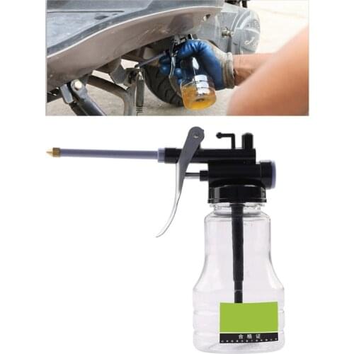 2021 New 250ML Capacity Pump Oiler with Long Spout High Pressure Pump Transparent Can
