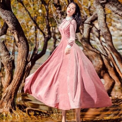 New High Quality Explosions Leisure Elegant Embroidery Dresses Women Spring Casual Shirt Dress