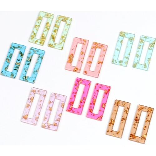 Tortoise Shell Earring Charm, Acrylic Beads,Rectangle Shaped ,Geometri,Boho Jewelry,Earring Parts,Ohrringe finding-ACE228