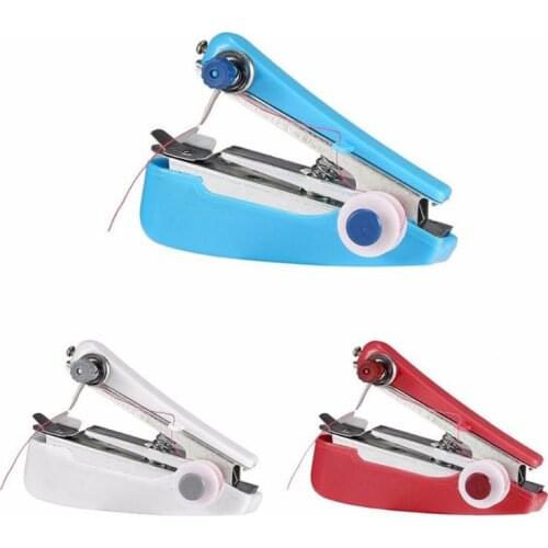 Mini Manual Sewing Machine Portable Creative Handy Needlework Tool Easy To Operate Household Supplies Sewing Cloth Random Color