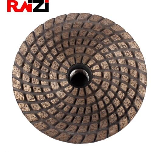 Raizi 4 inch/100 mm metal bond sintered diamond grinding disc for granite concrete with adapter Abrasive Stone Grinding Wheel