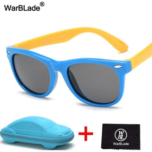 WarBLade 2018 New Polarized Kids Sunglasses Child Baby Safety Coating Sun Glasses 100% UV400 Eyewear For Boys Girls With Case