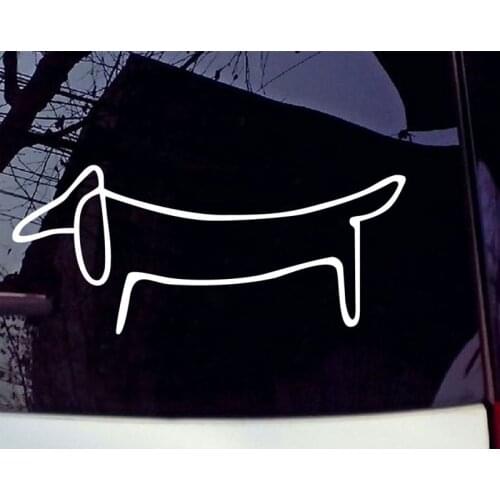 Dachshund Weiner Dog Wall Sticker Small Computer Decor Car Styling Stickers Window Decoration Art Lovely Decals