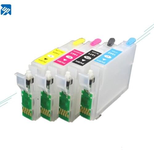 T1971 T1962-T1964 Empty Refillable Cartridge With Reset Button Chip For Epson XP201 XP211 XP204 XP401 XP411 XP214 XP101 WF-2532