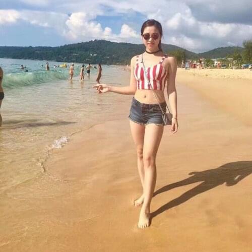 Crop Top Women Camis Halter Top Women Camisole 2021 Summer Sexy Sleeveless Slim Low Chest Button BTS Roupas Femininas