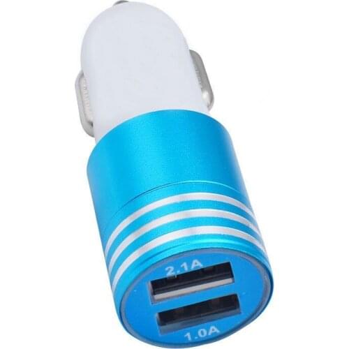 Universal Car Charger USB Vehicle DC 12-24V Dual USB Charger 2 Port Power Socket 5V 2.1A+1A Metal Car Charger Adapter CC003