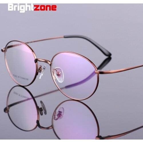 High Quality Full Rim Pure Titanium Oval Round Optical Spectacle Eyeglass Myopia Prescription Glasses Frame Gafas Oculos De Grau