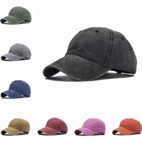 High quality washed cotton baseball cap solid color light board baseball cap sun visor