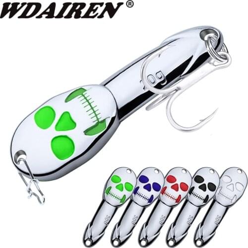 WDAIREN DD metal spoon fishing lure Feather Hook 20g devil metal Wobblers fishing bait spinner bait Treble Hook hard lures