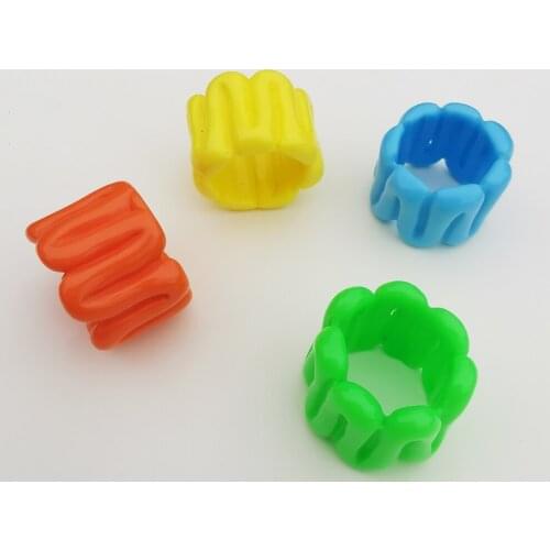 VG 6YM Geometric Irregular Wide Geometry Womens Ring Candy Color Hip Hop Trend Creative Jewelry Party Dating Jewelry