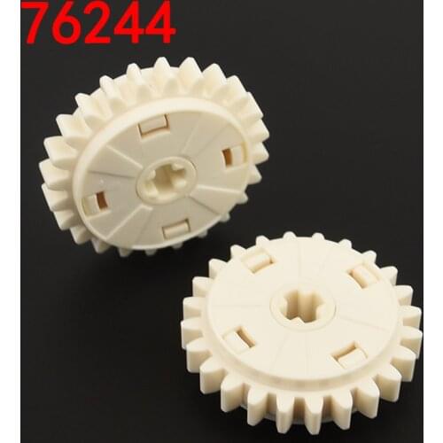 10PCS 76244 High-Tech Gear 24 Tooth Clutch Building Block Bricks Accessories Compatible Assembly Parts MOC DIY Education Toys
