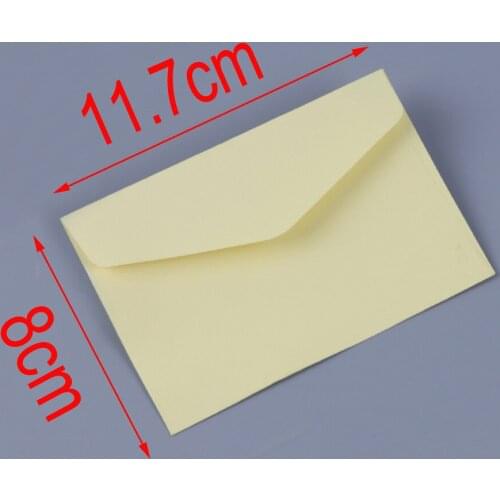 100pcs/lot Candy color mini envelopes Kraft Envelope Wedding Envelope Gift Envelope Invitation Envelope