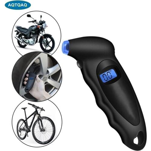 150 PSI Digital Car Tire Tyre Air Pressure Gauge Meter LCD Display Manometer Barometers Tester for Car Truck Motorcycle Bike