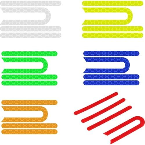 2 Set PVC Electric Scooter Reflective Stickers E-scooter Safety Warning Decal for Xiaomi M365 Kick Scooter Reflective Sticker