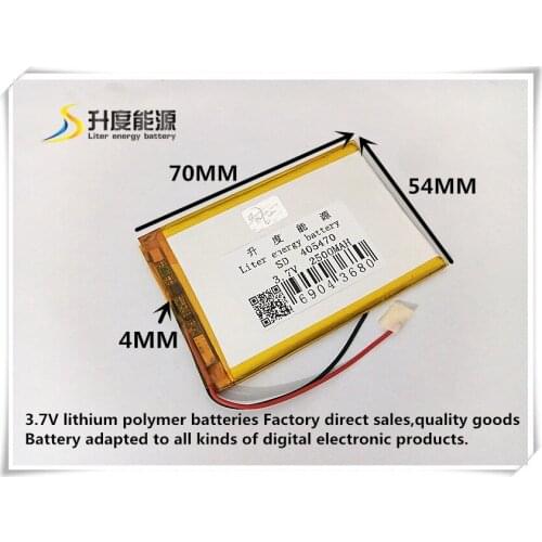 3.7V 2500mAH 405470 polymer lithium ion / Li-ion battery for power bank MP4 tablet pc cell phone speaker