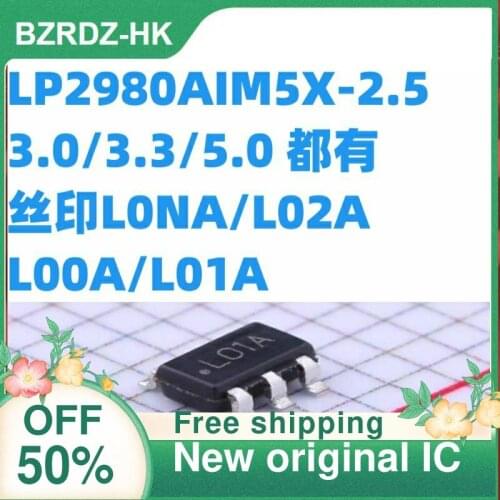 2PCS/lot LP2980AIM5X-2.5/3.0/3.3/5.0 L0NA/L02A/L00A/L01A Nuevo original