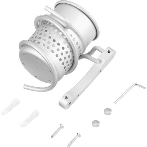 Aluminum Wall Mounted Hair Dryer Drier Cutout Comb Holder Rack Stand Set Cutout Comb Storage Cup Organizer Bathroom Accessories