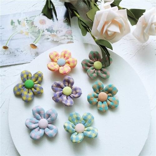 5cm 10pcs/lot Woolen felt plum flower Appliques for DIY Hat Gloves Clothes Leggings Sewing Supplies Headwear Decor Patches