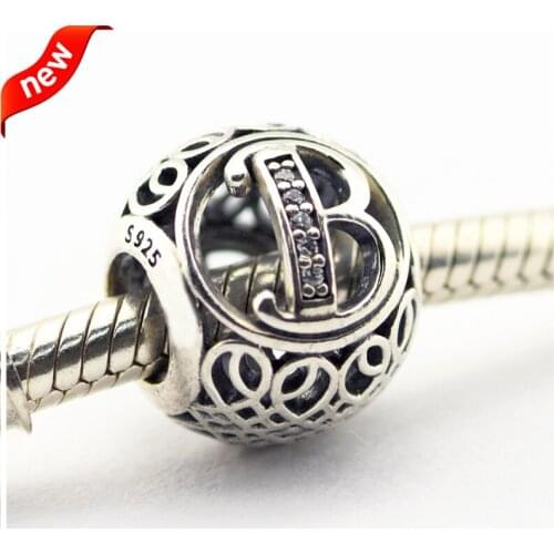CKK 925 Sterling Silver Jewelry Vintage B Original Fashion Charms Beads Fits Bracelets For Jewelry Making