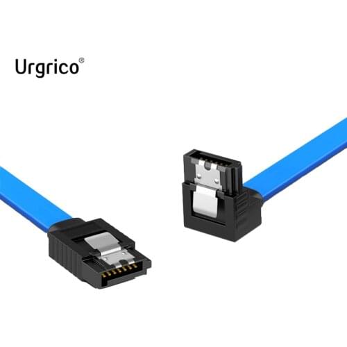 Urgrico SATA Cable to Hard Disk cable SSD adapter HDD cable SATA3.0 Cable 90 Degree for Asus MSI Gigabyte Motherboard Cable SATA