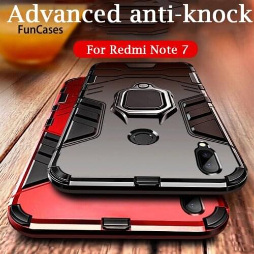 Armor Ring Case For Xiaomi Redmi Note 7 Mi 8 Lite Pro Case Shockproof For iPhone 7 8 X XR Xs Max 6 6S Plus 5 SE Soft Phone Cover