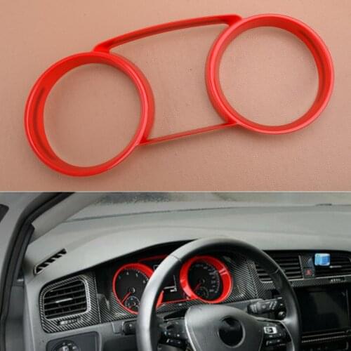 Car Red Console Dashboard Instrument Meter Ring Frame Cover Decor Trim Fit for VW Golf MK7 MK7.5 2015 2016 2017 2018 2019 2020