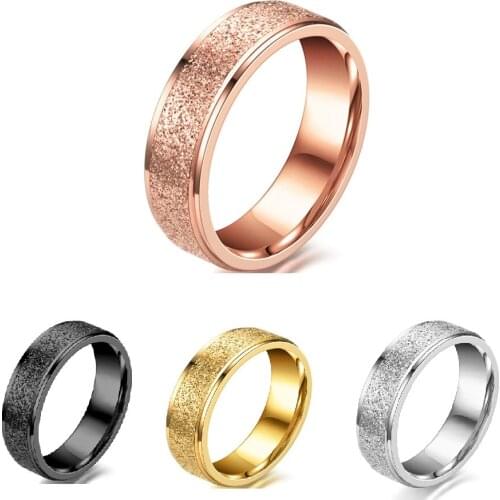 2021 Stainless Steel Frosted Ring For Men Titanium Steel Couple Men Ring