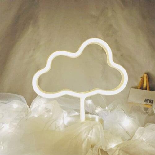 Cloud Shape Neon Lights LED Cloud Decor Neon Signs Art Night Light Fairy Cloud Lamp for Party Supplies Children Kids Girls Gift