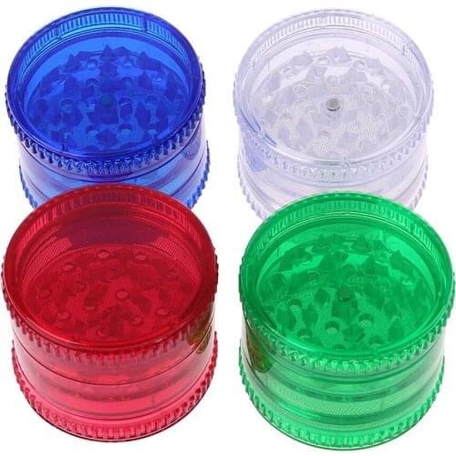 Plastic Tobacco Grinder Leaf Herbal Herb Smoke Spice Crusher Hand Muller 5 Layer