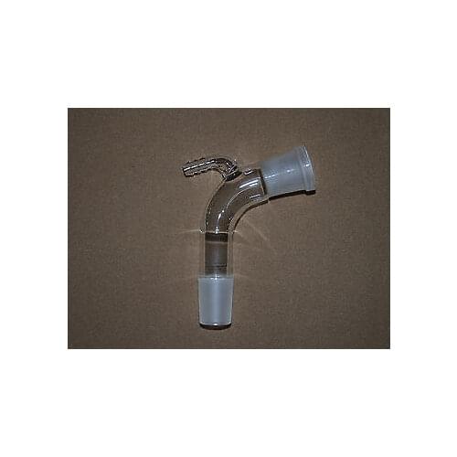 24/29,Glass bend adatper with side arm tube,105 degree,lab glassware