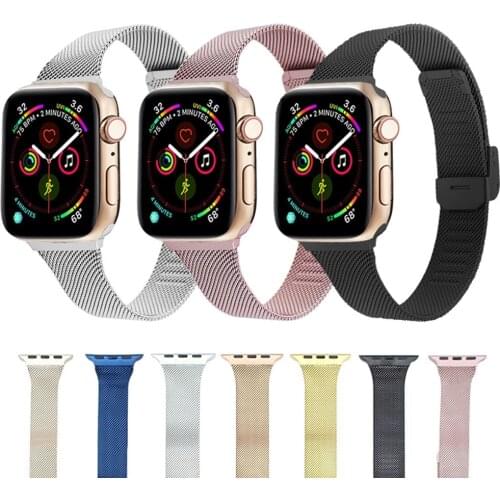 Milanese Loop Watchband for Apple Watch 38mm 42mm 40mm 44mm Slim Stainless Steel Wrist Band Bracelet Strap for iwatch 1 2 3 4 5