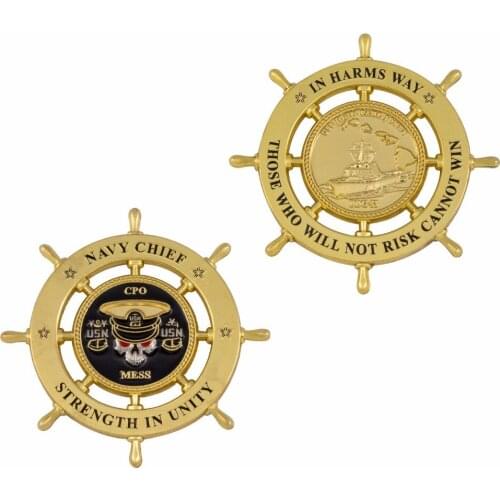 Custom Double Metal Precision Metal Coin Ripple Commemorative Souvenir Challenge Coin for Promotional Gift