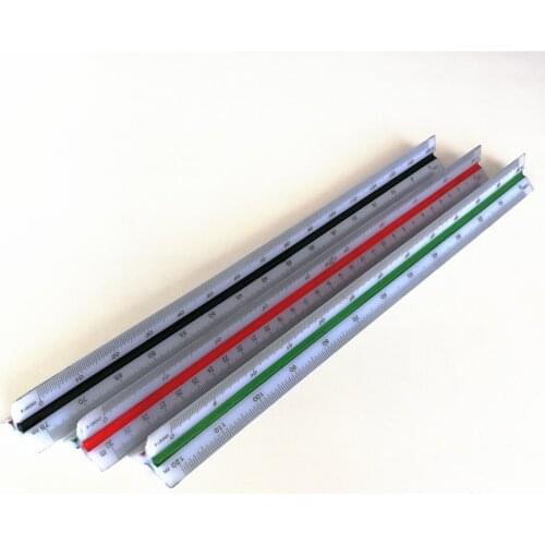 30cm Triangular Scale Ruler Students Study Measuring Gadgets Engineer Designer Drafting Mapping Ruler Multi-function Ratio Ruler
