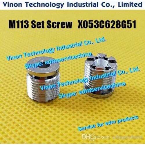 M113 edm Set Screw Lower ID=0.4mm X053C628G51 for Mitsubishi H1,HA,SA,SB,SZ machine AF1 type X053C-628G-51 id0.4x12.5mmT