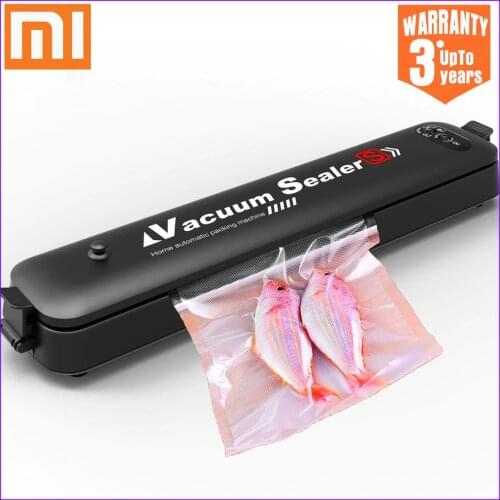 XIAOMI MIJIA Vacuum Food Sealer Upgraded Automatic Household Food Vacuum Sealer Packaging Machine with 10Pcs Bags
