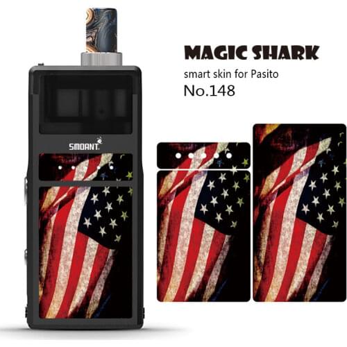 Magic Shark Julie Snake Skull US Flag V-Vendetta PVC Stereo Soft Pod Sticker for Pasito Film Case Cover for Vape Smoant Pasito