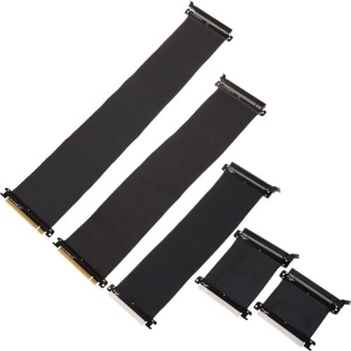 High Speed PC Graphics Cards PCI Express 3.0 16x Flexible Connector Cable Riser Card Extension Port Adapter for GPU with antijam