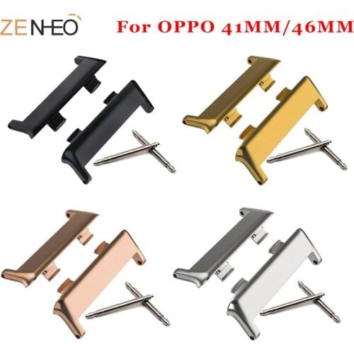 A Pair High quality Metal Connector Adapter For OPPO 41MM/46MM Smartwatch connection Watch band Accessories Quick Release