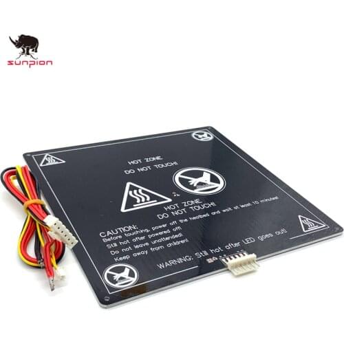 3D Printer Parts 1PCS black MK3 220*220*3MM hotbed latest Aluminum heated bed for Hot-bed Support 12V130W 3d printer accessrioes