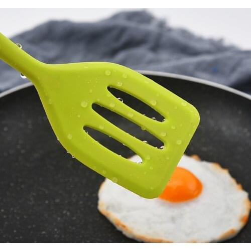 1pcs Silicone Turners Gadgets Kitchen Tools Egg Fish Frying Pan Scoop Fried Shovel Spatula Cooking Utensils Nonstick tool