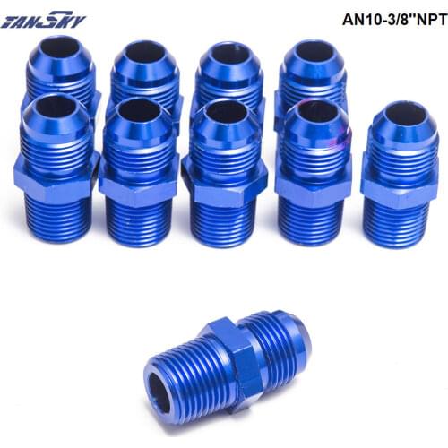 10PCS/LOT Oil cooler fitting AN10-3/8''NPT (blue,H Q) TK-FITTING AN10-3/8''NPT