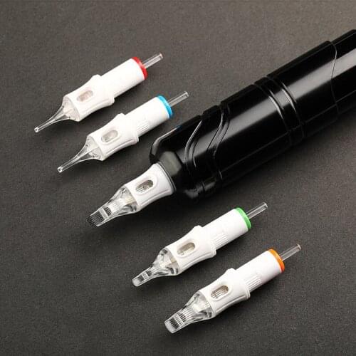 10pcs Disposable Eyebrow Semi-Permanent Makeup Tattoo Cartridge Needle 1RL/3RL/5RL/7R Tattoo Gun Machine Supplies Easy Click